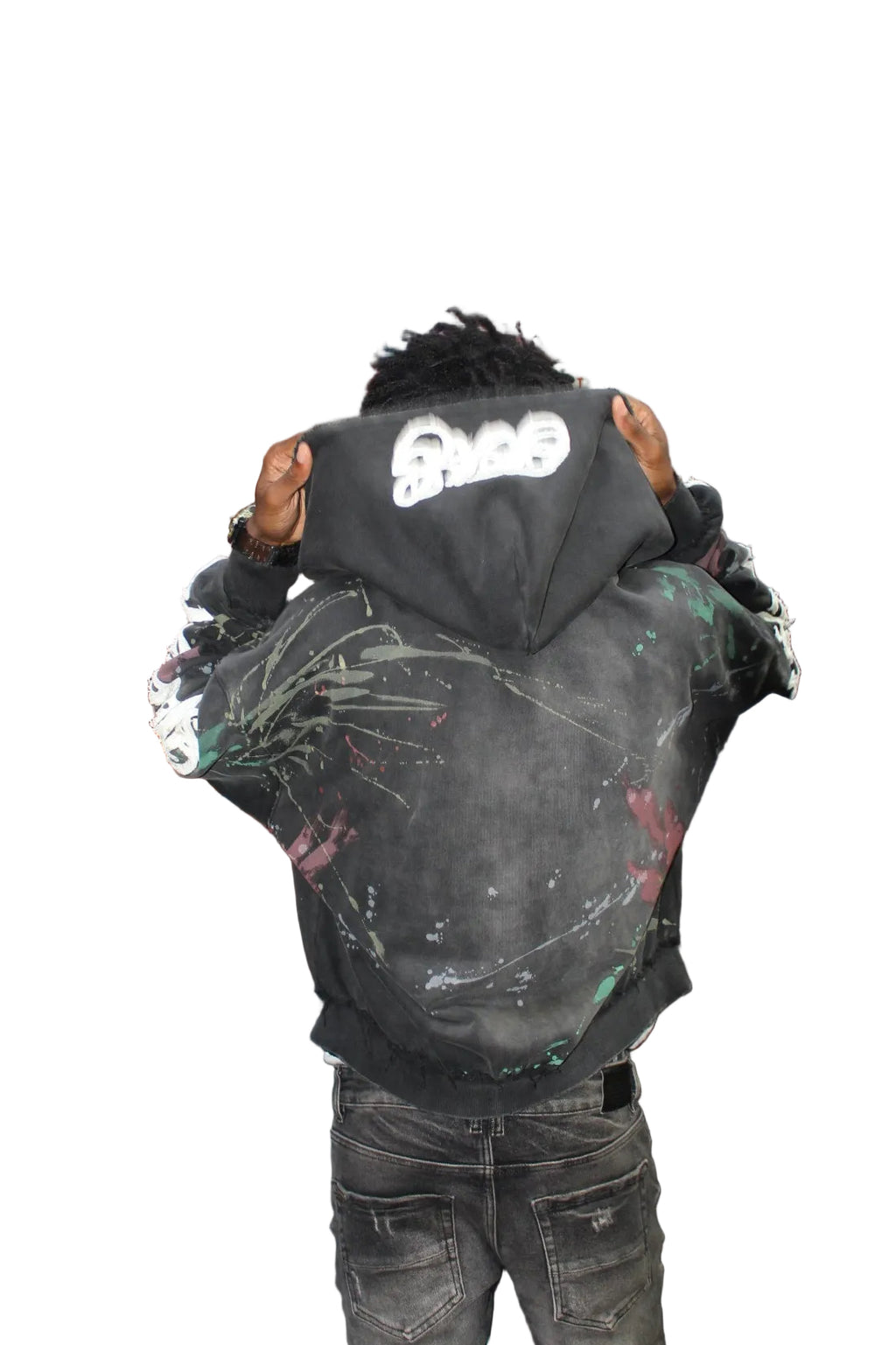 Black Collage Zip up