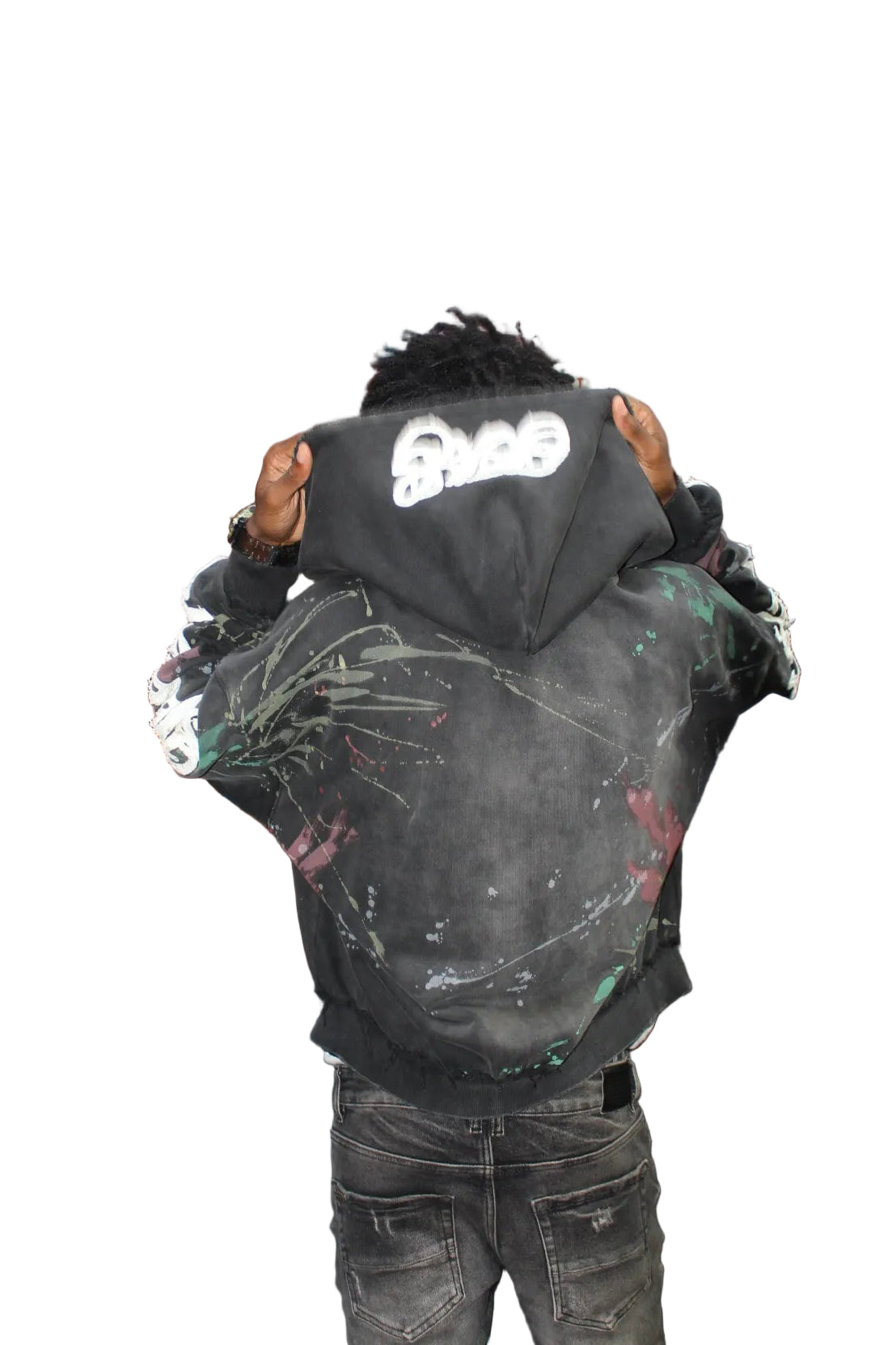 Black Collage Zip up