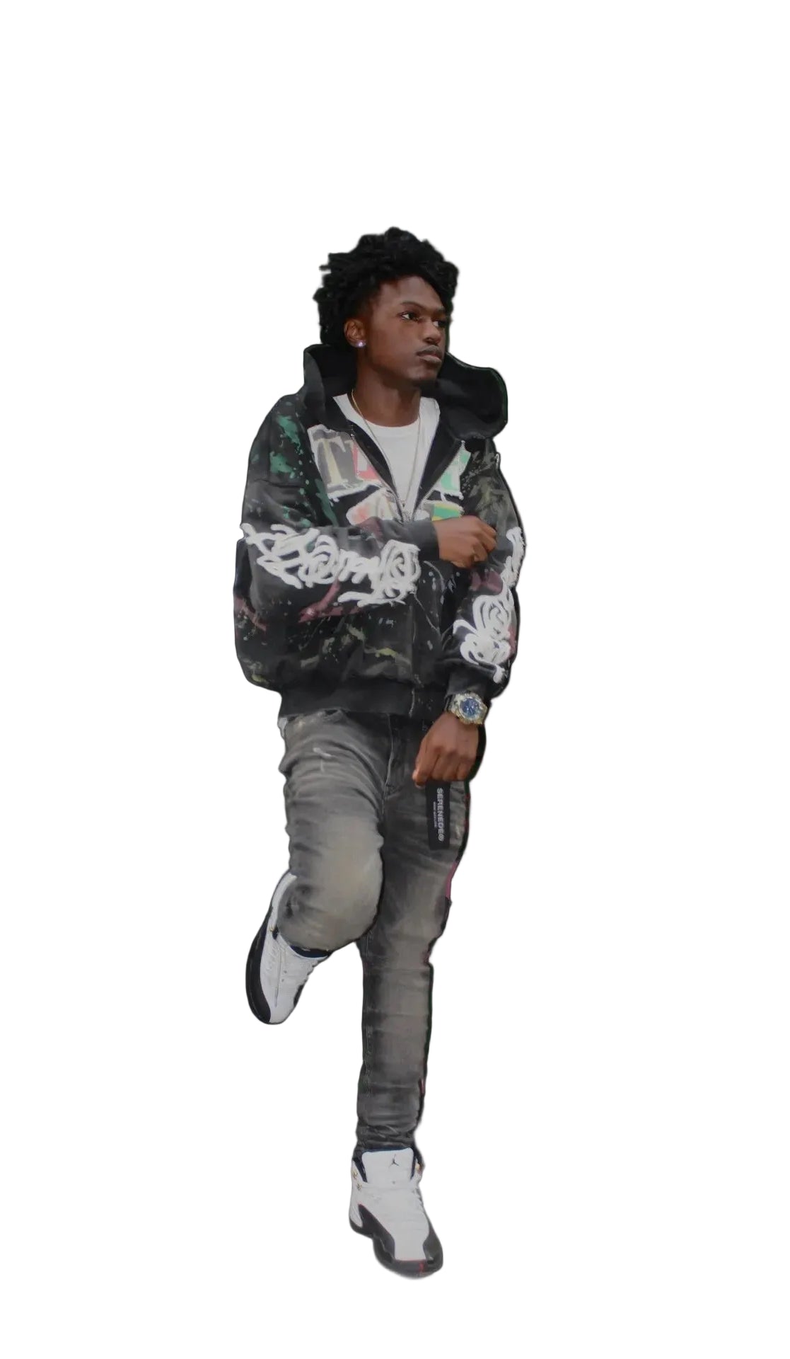 Black Collage Zip up